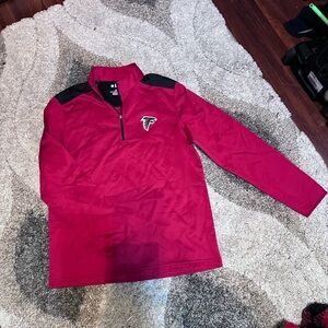 NFL Kids Red and Black Quarter-Zip Sweatshirt
